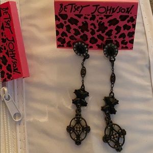 Betsy Johnson cross earrings